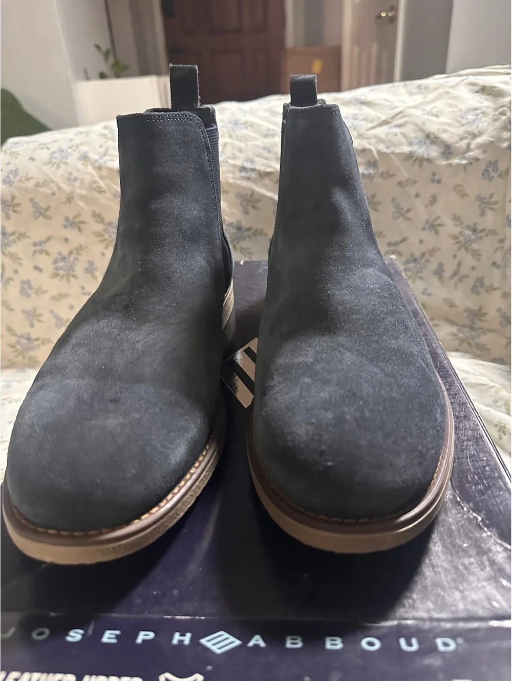 Joseph Abboud Daniel Navy Suede Chelsea Boots Size 10.5